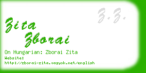 zita zborai business card